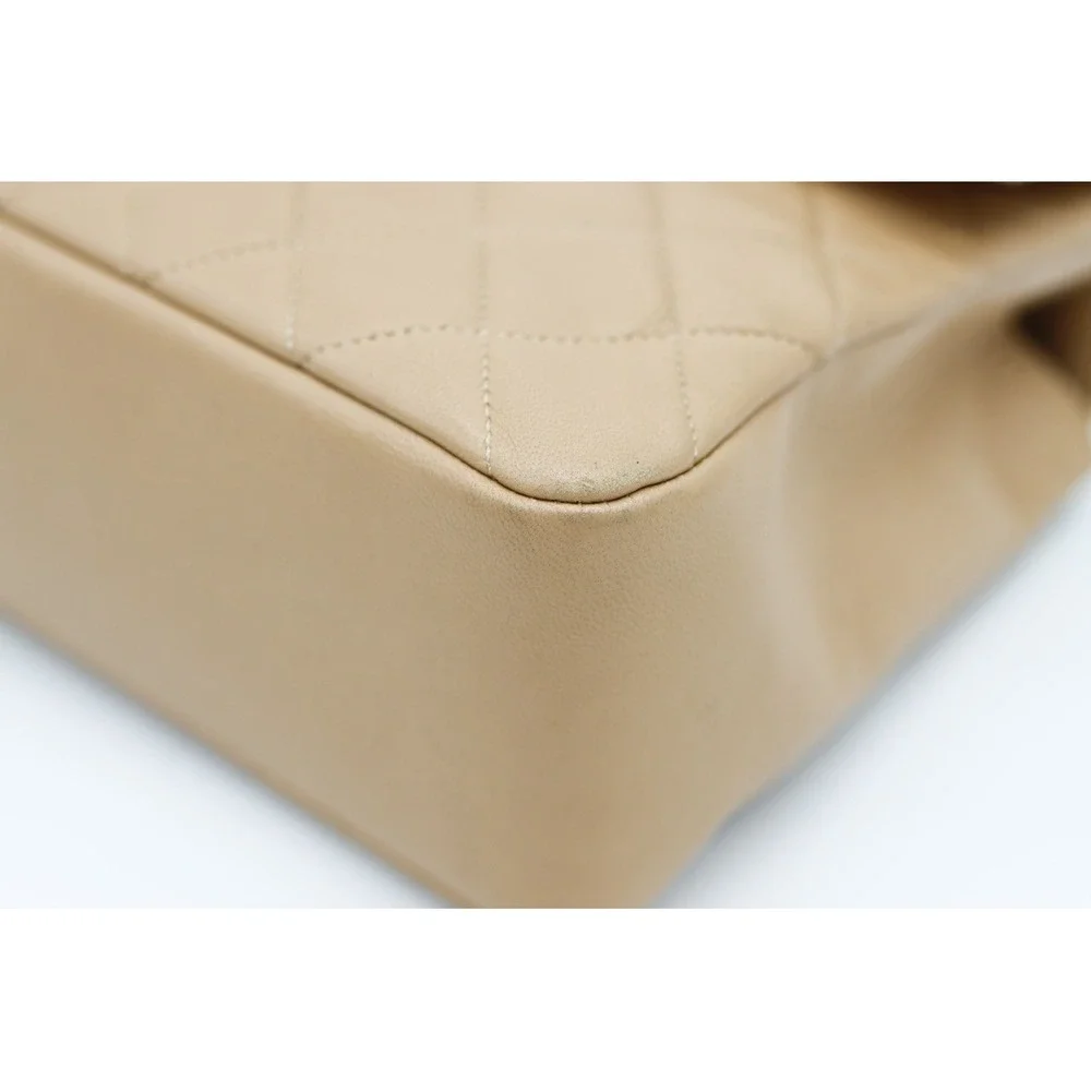 Chanel Square Beige Matalesse Top Handle Lambskin‎ Quilted Bag